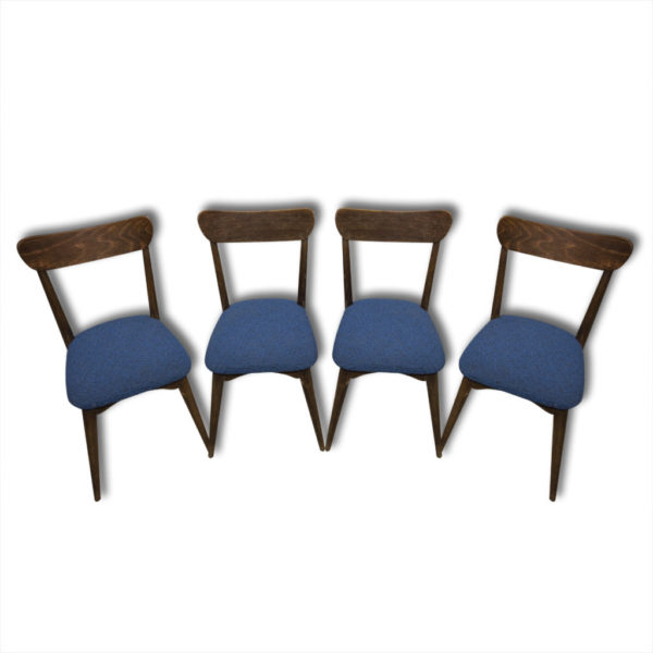 Mid century beech dining chairs, Czechoslovakia, 1950´s