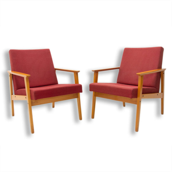 Pair of mid century Danish style armchairs for TON, 1960´s
